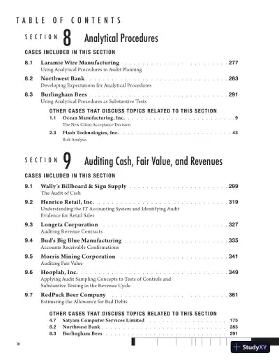 Solution Manual for Auditing Cases An Interactive Learning Approach, 6th Edition - Page 6 preview image