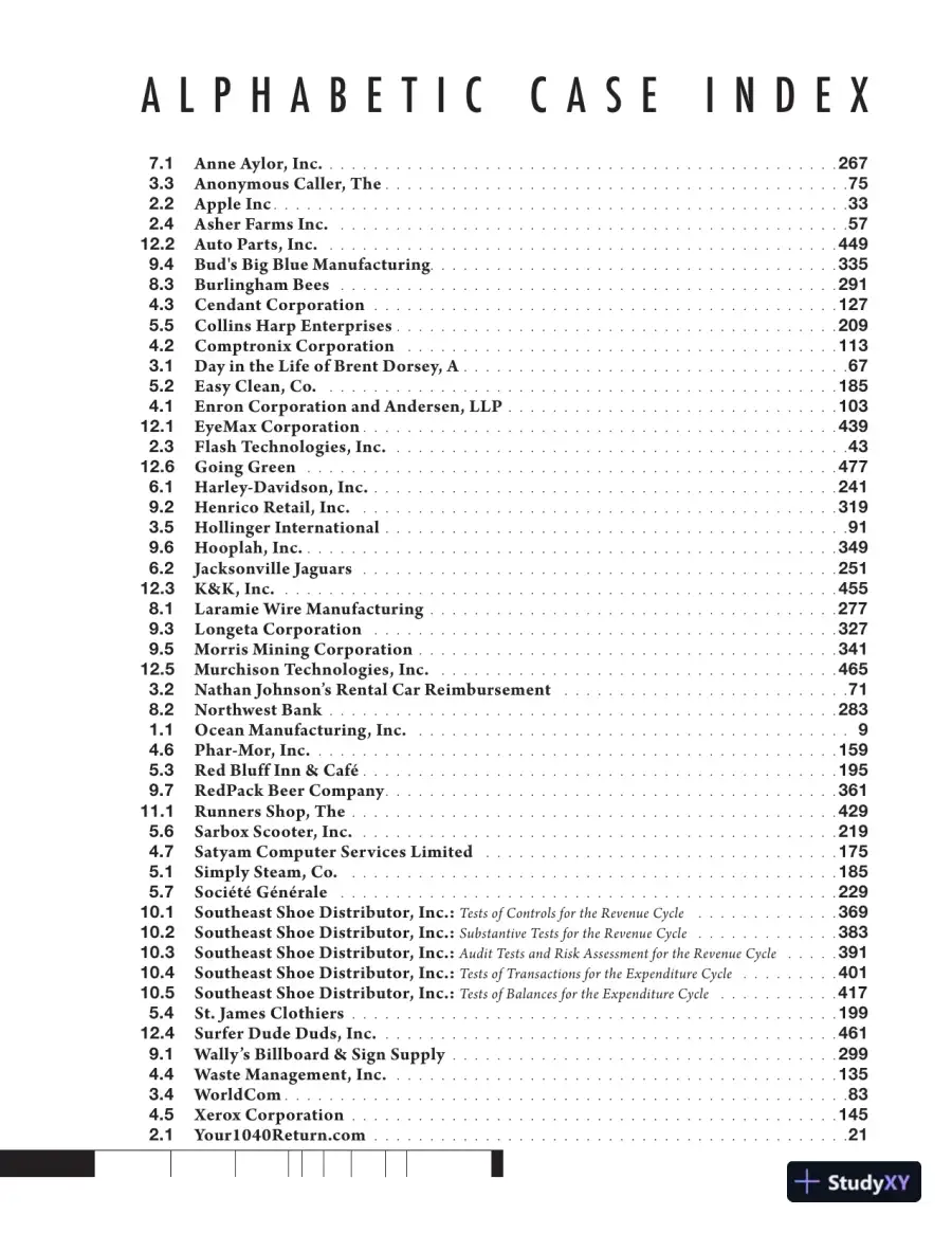 Solution Manual for Auditing Cases An Interactive Learning Approach, 6th Edition, page 9
