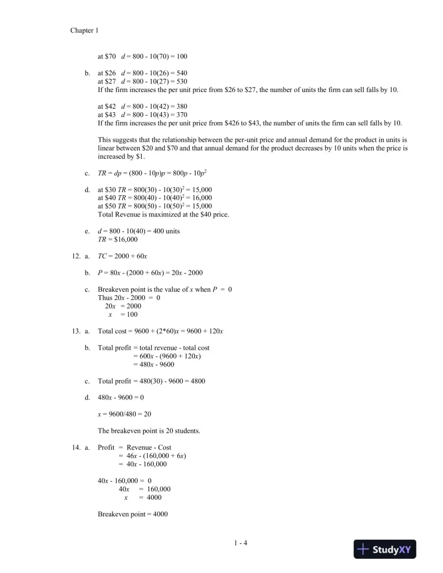 An Introduction To Management Science: Quantitative Approach, 15th Edition Solution Manual, page 5