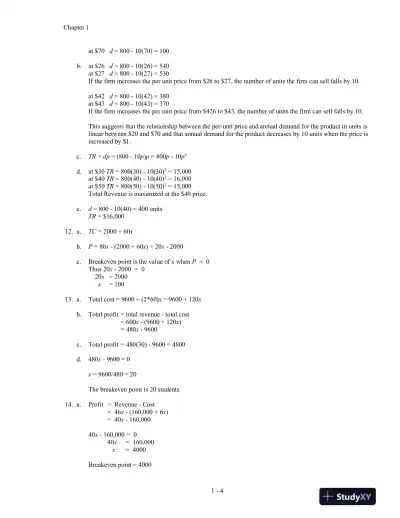 An Introduction To Management Science: Quantitative Approach, 15th Edition Solution Manual - Page 5 preview image