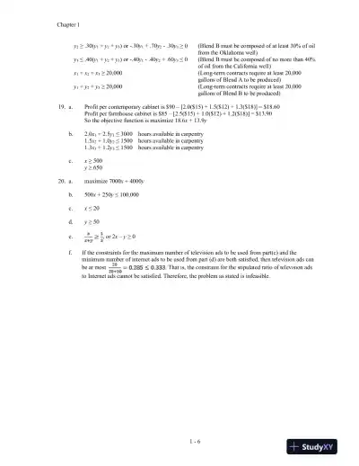 An Introduction To Management Science: Quantitative Approach, 15th Edition Solution Manual - Page 7 preview image