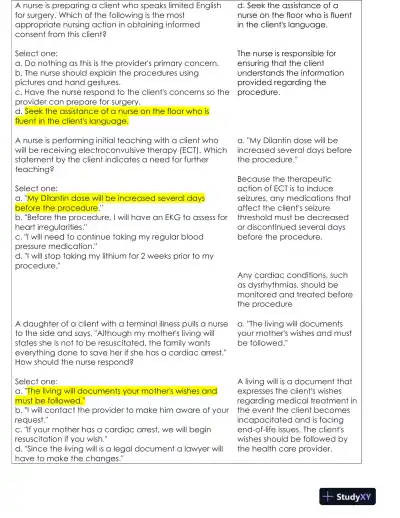 ATI RN Leadership Management Proctored Exam With NGN Version 2 With Answers (28 Solved Questions) - Page 3 preview image