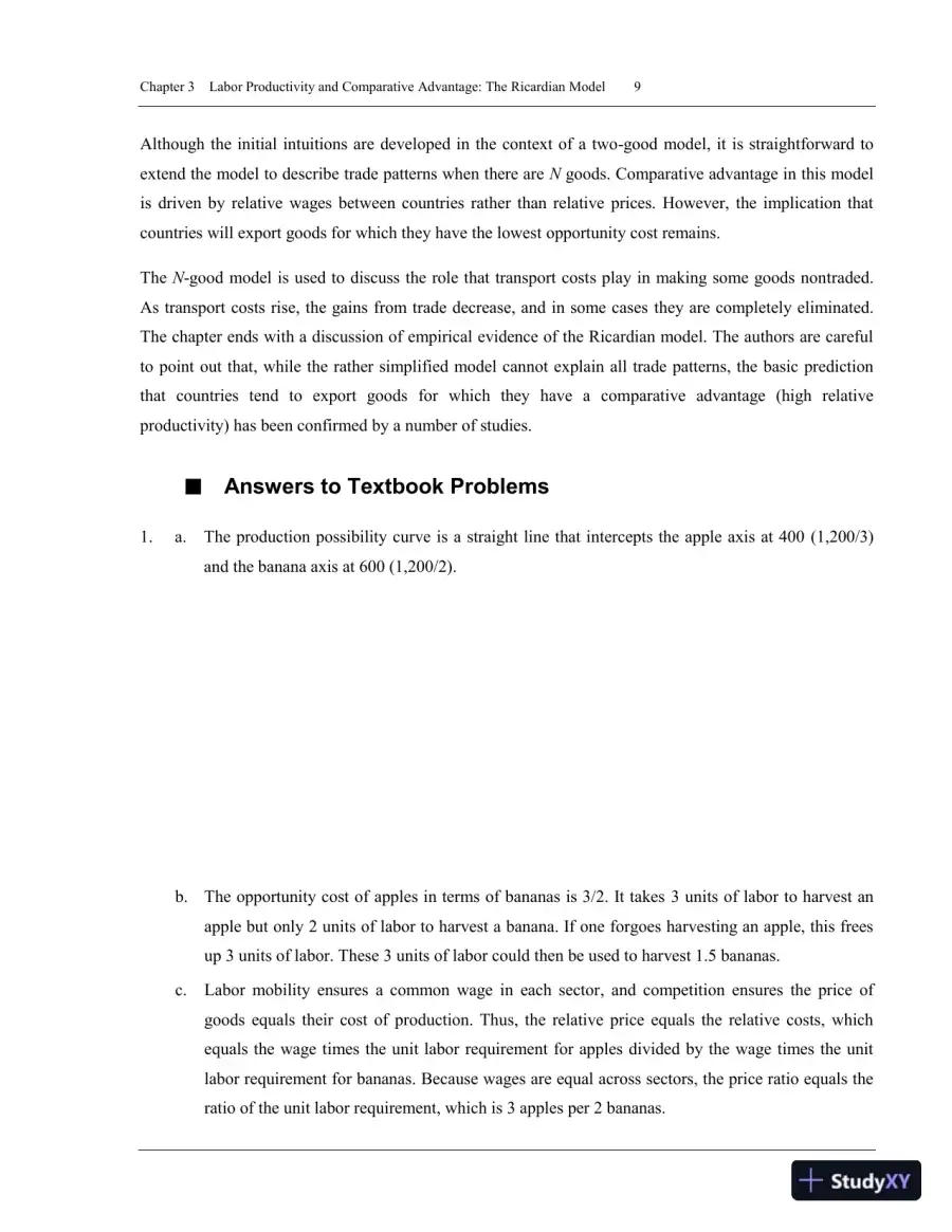 Solution Manual for International Economics Theory and Policy, 11th Edition, page 12
