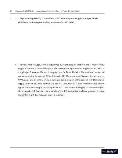 Solution Manual for International Economics Theory and Policy, 11th Edition - Page 13 preview image