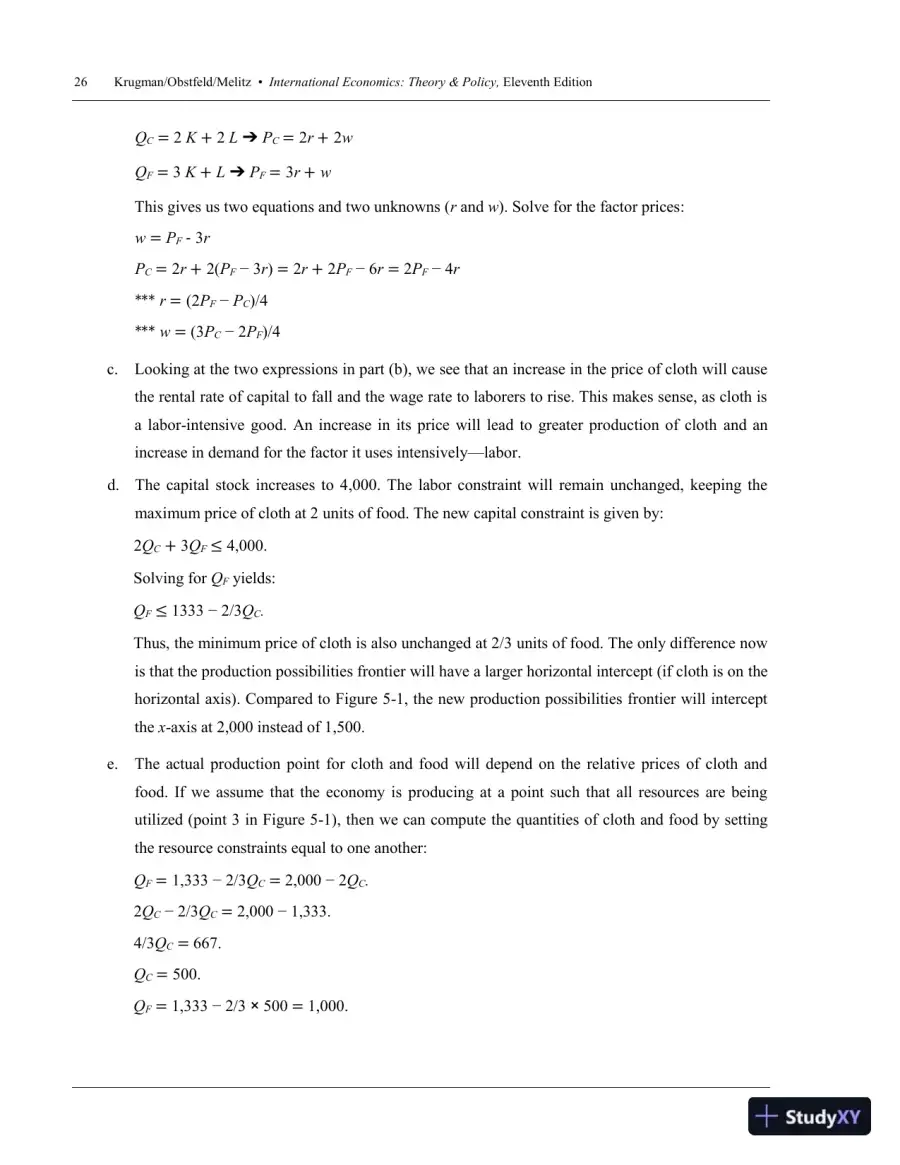 Solution Manual for International Economics Theory and Policy, 11th Edition, page 29