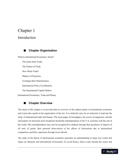 Solution Manual for International Economics Theory and Policy, 11th Edition - Page 4 preview image