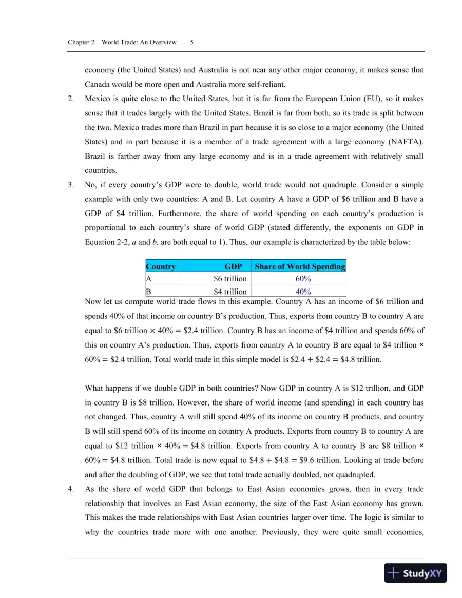 Solution Manual for International Economics Theory and Policy, 11th Edition, page 8