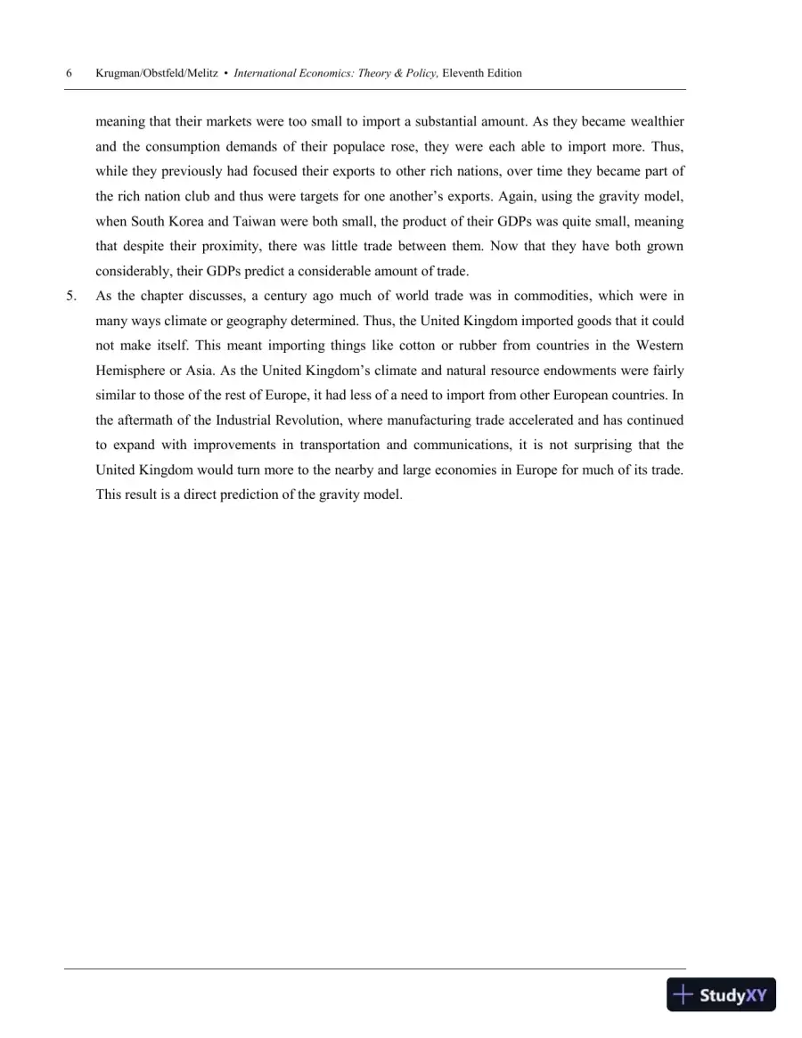 Solution Manual for International Economics Theory and Policy, 11th Edition, page 9