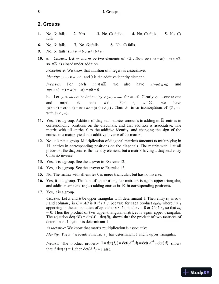 Solution Manual for First Course in Abstract Algebra, A, 8th Edition, page 14