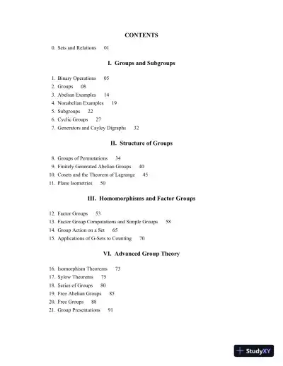 Solution Manual for First Course in Abstract Algebra, A, 8th Edition - Page 3 preview image