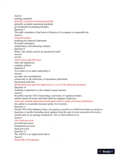 ACC 562 Auditing and Professional Conduct: A Comprehensive Assessment - Page 3 preview image