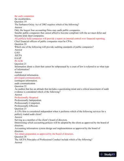 ACC 562 Auditing and Professional Conduct: A Comprehensive Assessment - Page 5 preview image