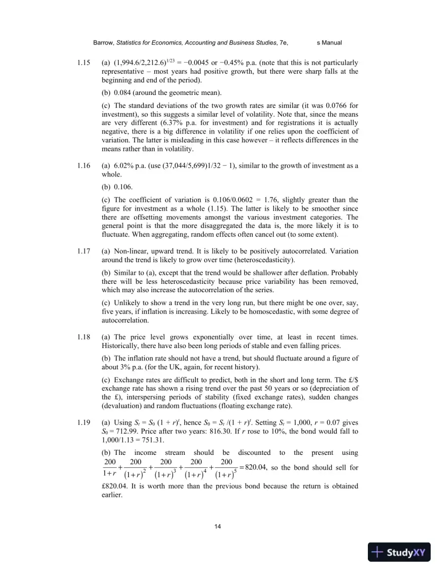 Solution Manual for Statistics for Economics, Accounting and Business Studies , 7th Edition, page 13