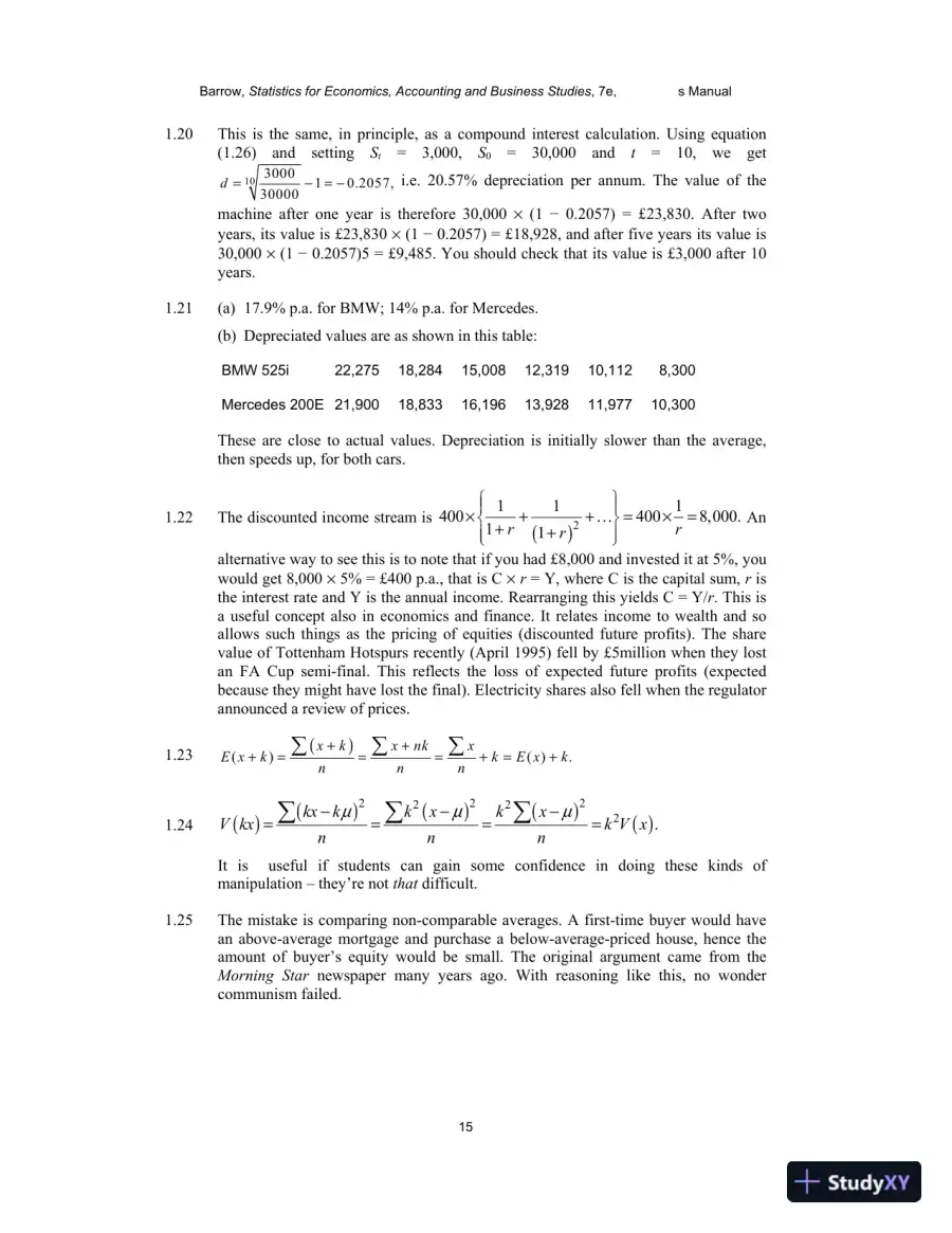 Solution Manual for Statistics for Economics, Accounting and Business Studies , 7th Edition, page 14