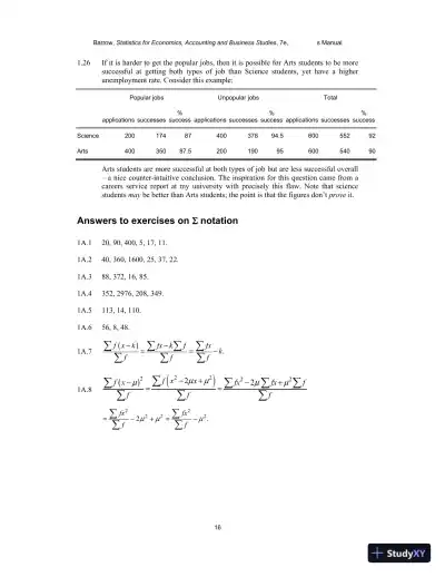 Solution Manual for Statistics for Economics, Accounting and Business Studies , 7th Edition - Page 15 preview image
