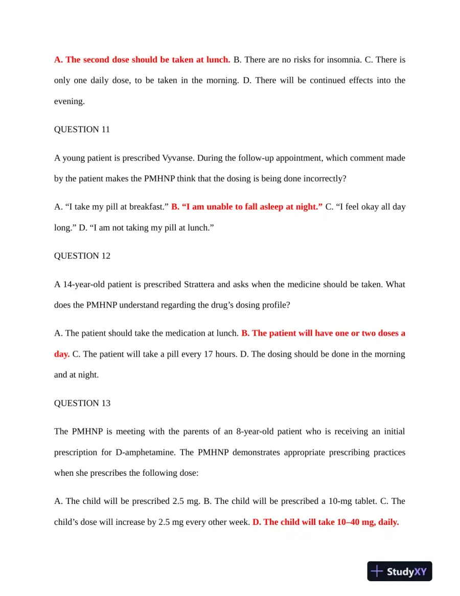 NURS6630 Pharmacology Final Exam With Answers (76 Solved Questions), page 5