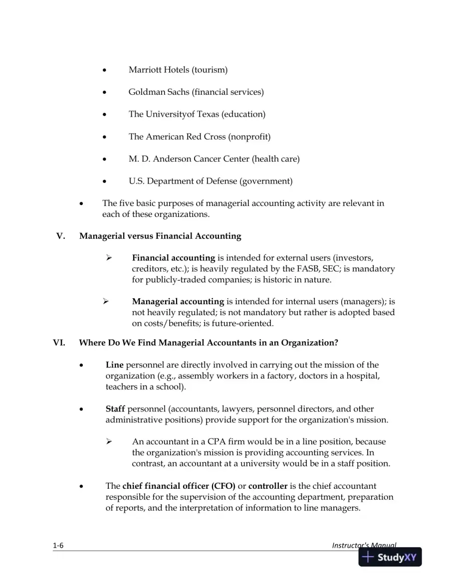 Lecture Notes for Managerial Accounting: Creating Value in a Dynamic Business Environment, 12th Edition, page 7