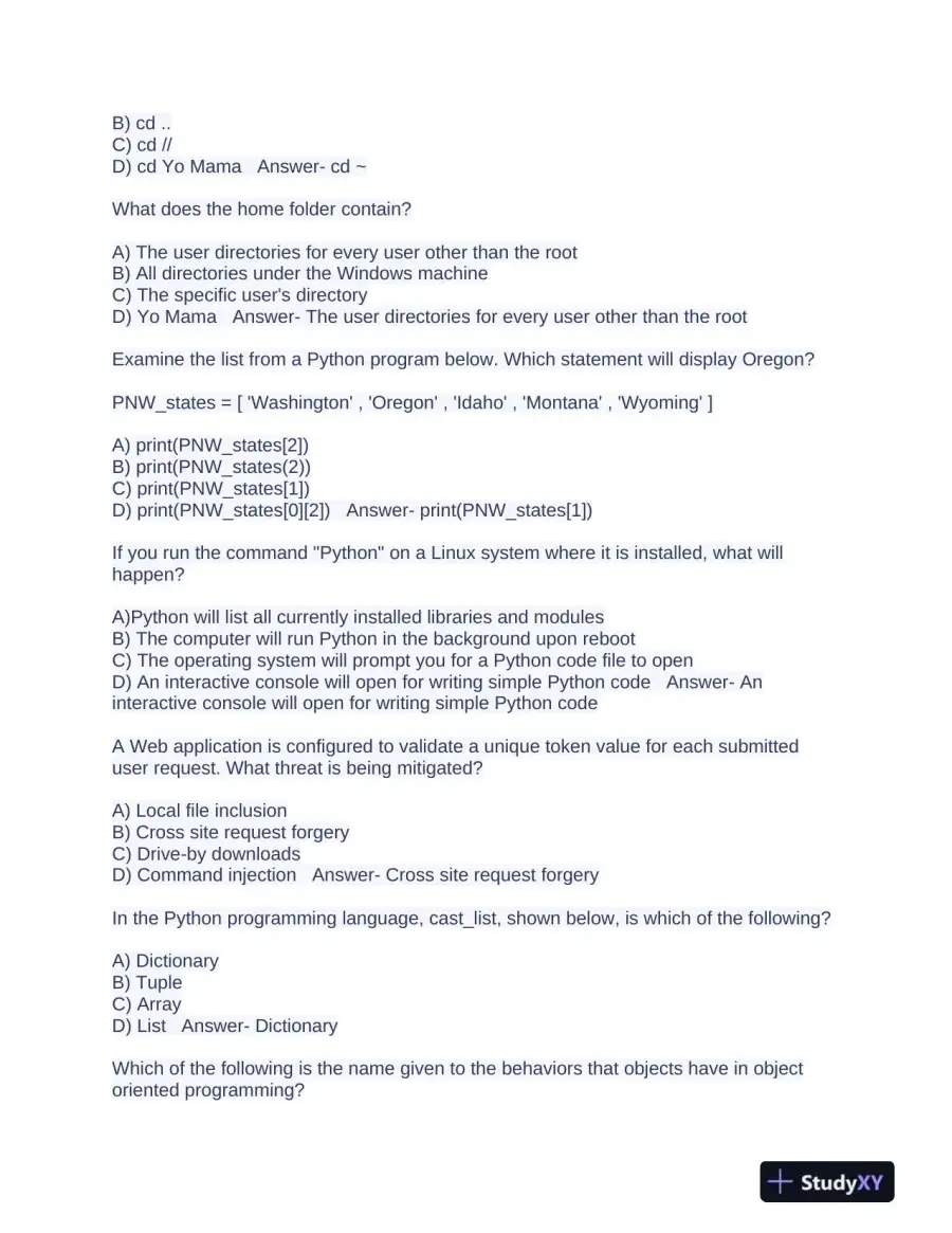 2023 GFACT Computer Science Certification Exam With Answers (162 Solved Questions), page 8