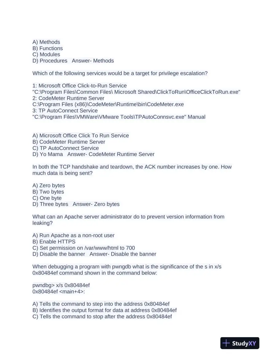 2023 GFACT Computer Science Certification Exam With Answers (162 Solved Questions), page 9