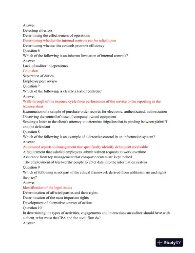 ACC 599 Final Exam VERSIONS 1 & 2 - Page 3 preview image