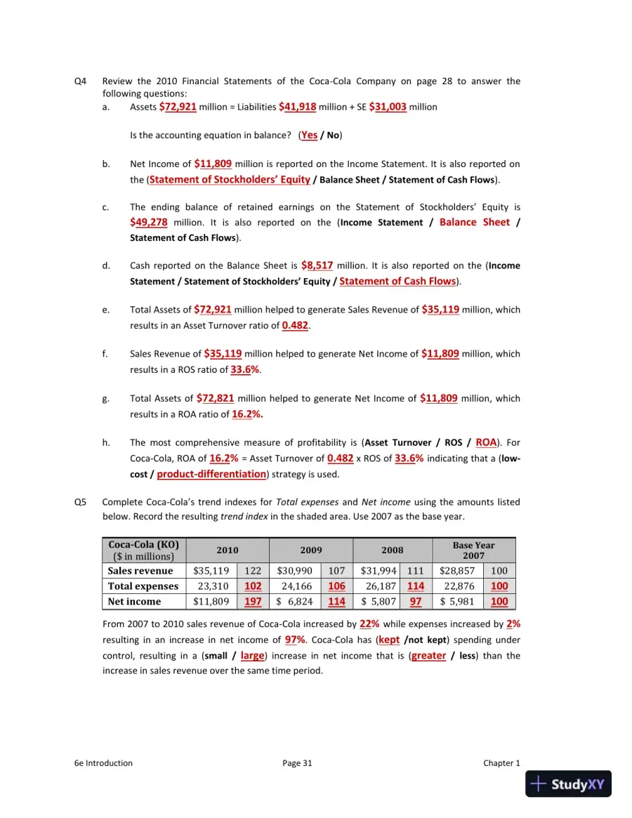 Solution Manual for Interpreting and Analyzing Financial Statements, 6th Edition, page 18