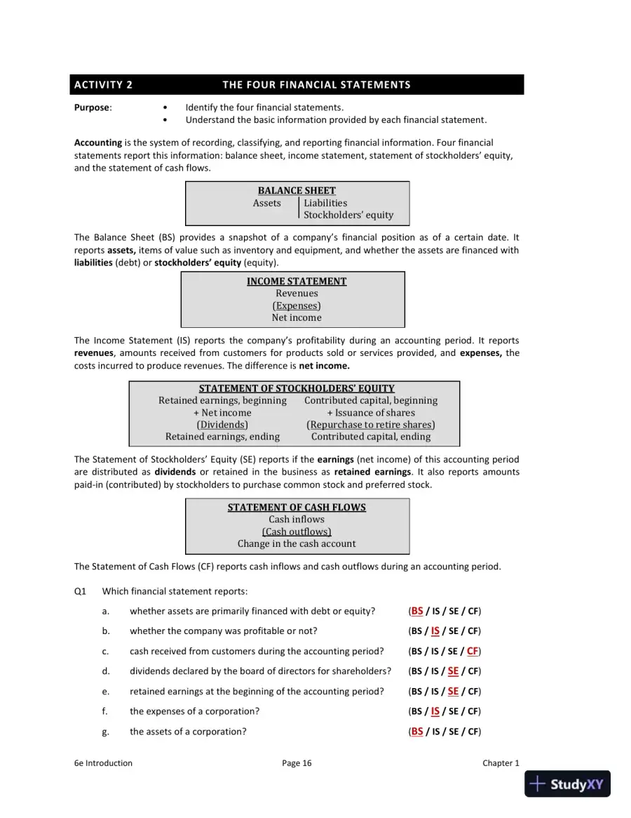 Solution Manual for Interpreting and Analyzing Financial Statements, 6th Edition, page 3