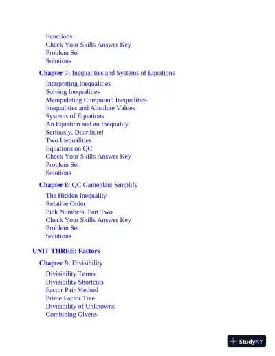 GRE All the Quant: Effective Strategies and Practice from 99th Percentile Instructors, 6th Edition (2023) - Page 10 preview image