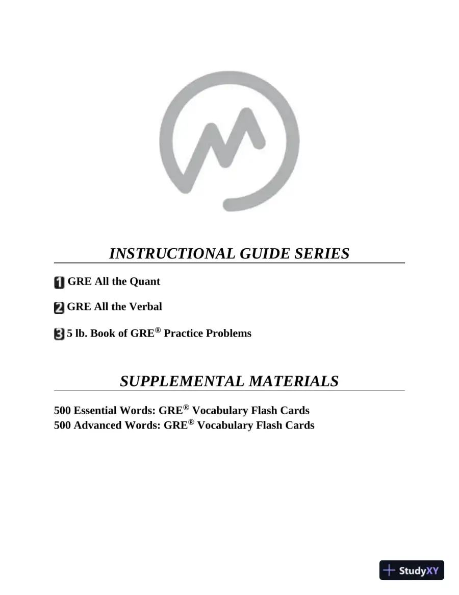 GRE All the Quant: Effective Strategies and Practice from 99th Percentile Instructors, 6th Edition (2023), page 5