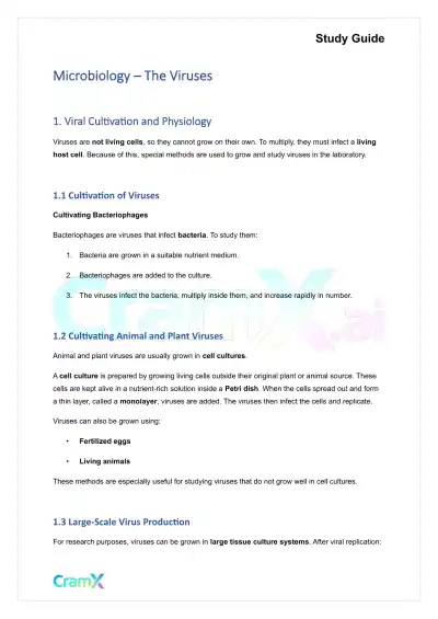 Microbiology - The Viruses - Page 1 preview image