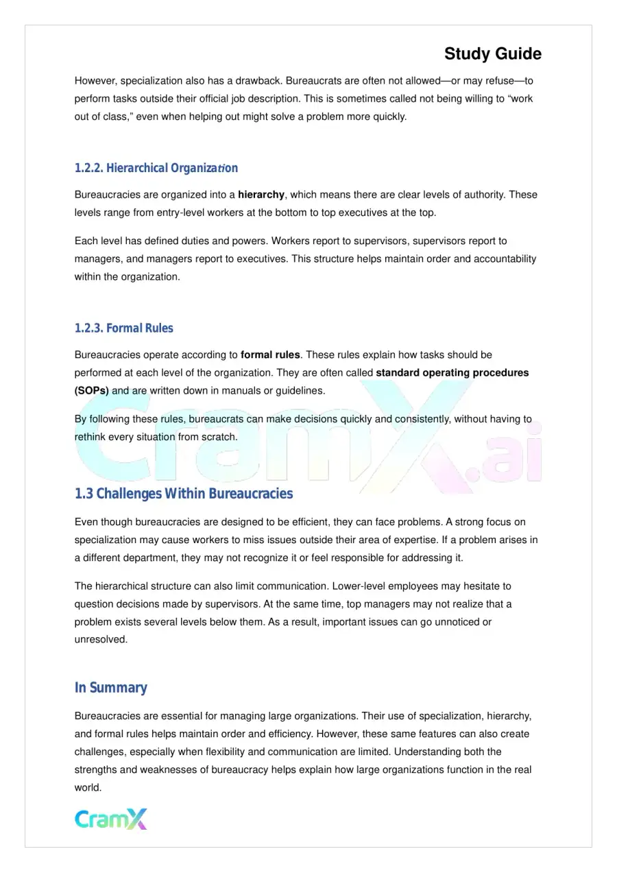 American Government - The Bureaucracy, page 2