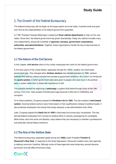 American Government - The Bureaucracy - Page 3 preview image