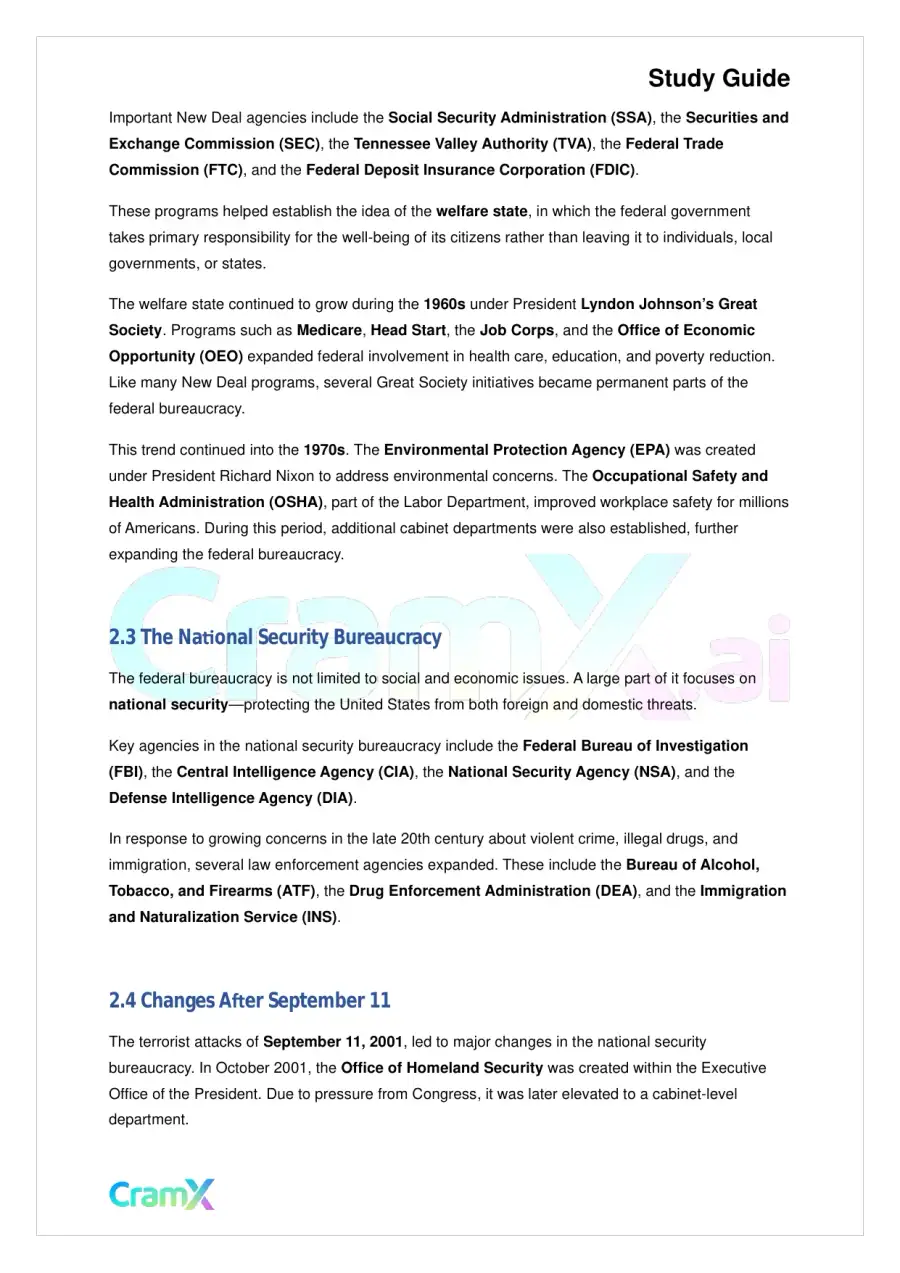 American Government - The Bureaucracy, page 4
