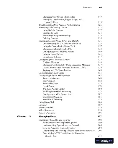 MCA Microsoft 365 Certified Associate Modern Desktop Administrator Complete Study Guide with 900 Practice Test Questions: Exam MD-100 and Exam MD-101 (2023) - Page 20 preview image