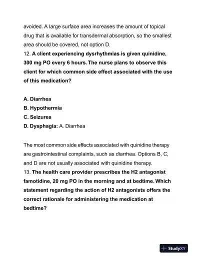 HESI Pharmacology Evolve Exam With Answers (125 Solved Questions) - Page 10 preview image