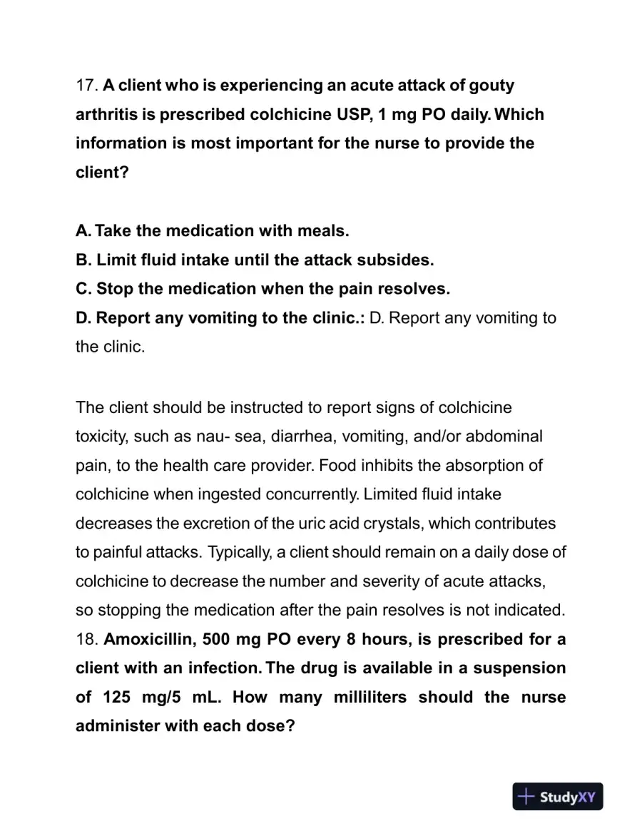 HESI Pharmacology Evolve Exam With Answers (125 Solved Questions), page 15