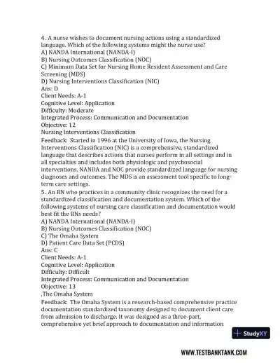Nursing in Today's World: Trends, Issues, and Management Eleventh, North American Edition Test Bank - Page 4 preview image