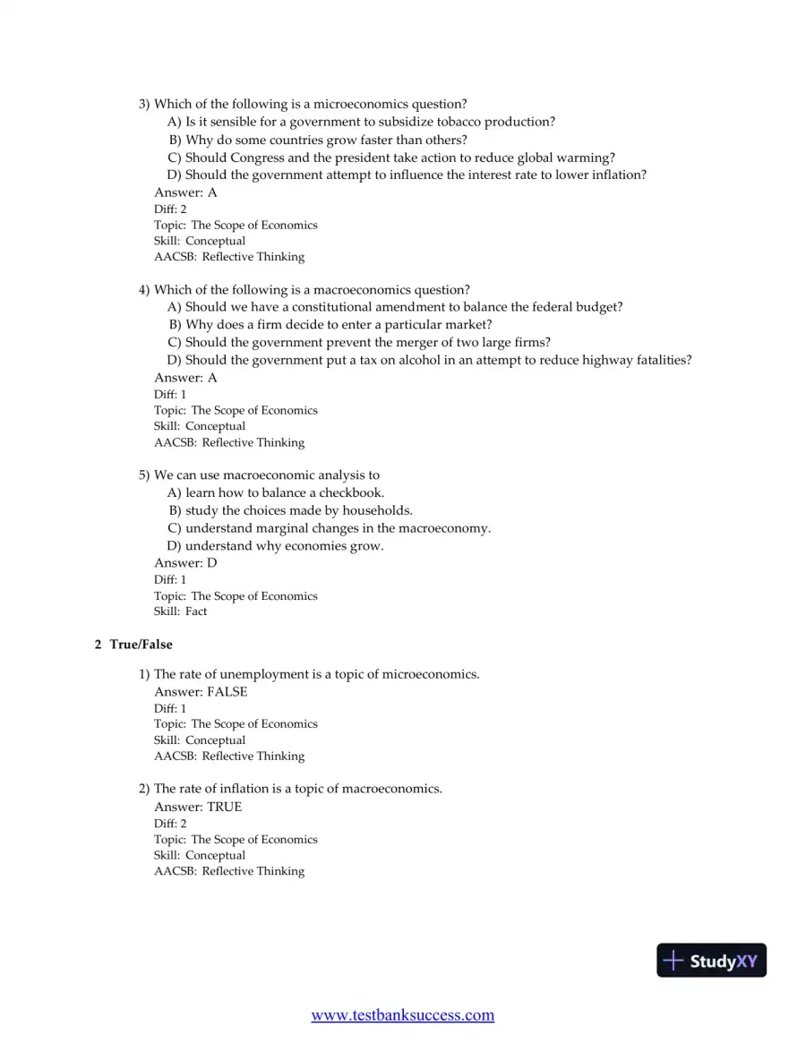 Principles of Economics, 9th Edition Test Bank, page 10