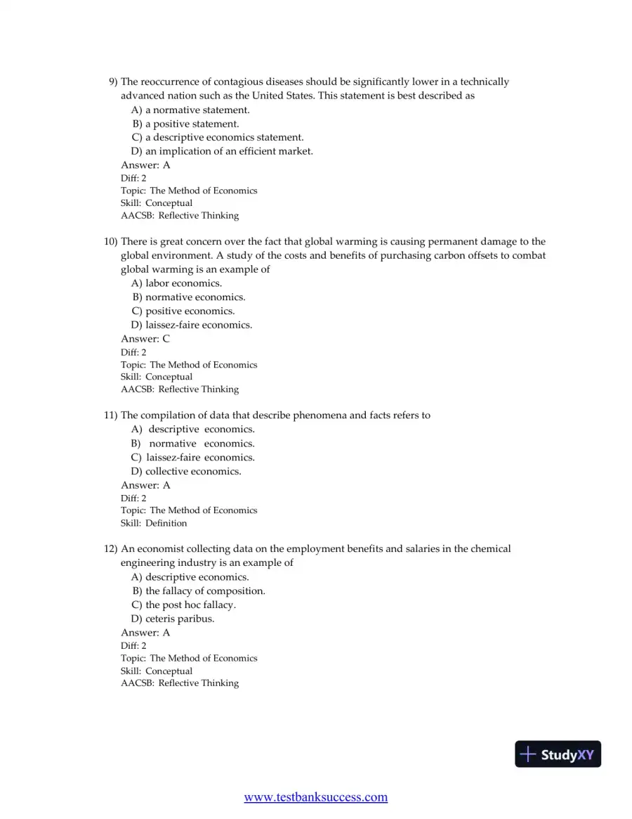 Principles of Economics, 9th Edition Test Bank, page 13