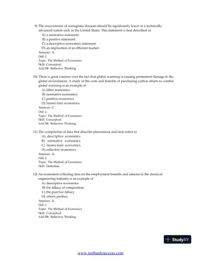 Principles of Economics, 9th Edition Test Bank - Page 13 preview image