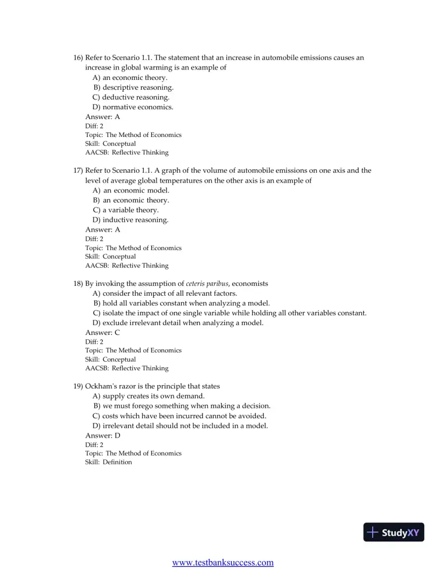 Principles of Economics, 9th Edition Test Bank, page 15