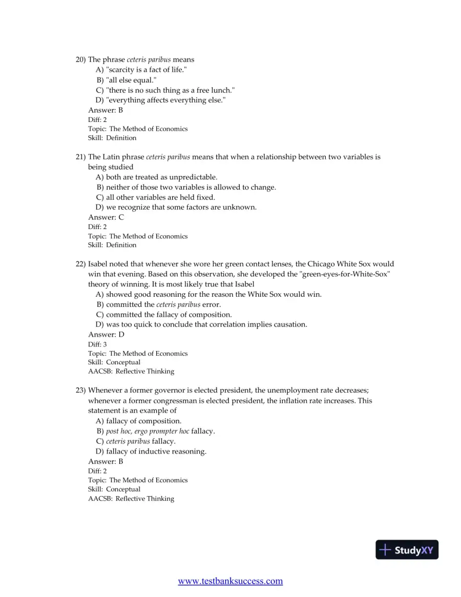 Principles of Economics, 9th Edition Test Bank, page 16