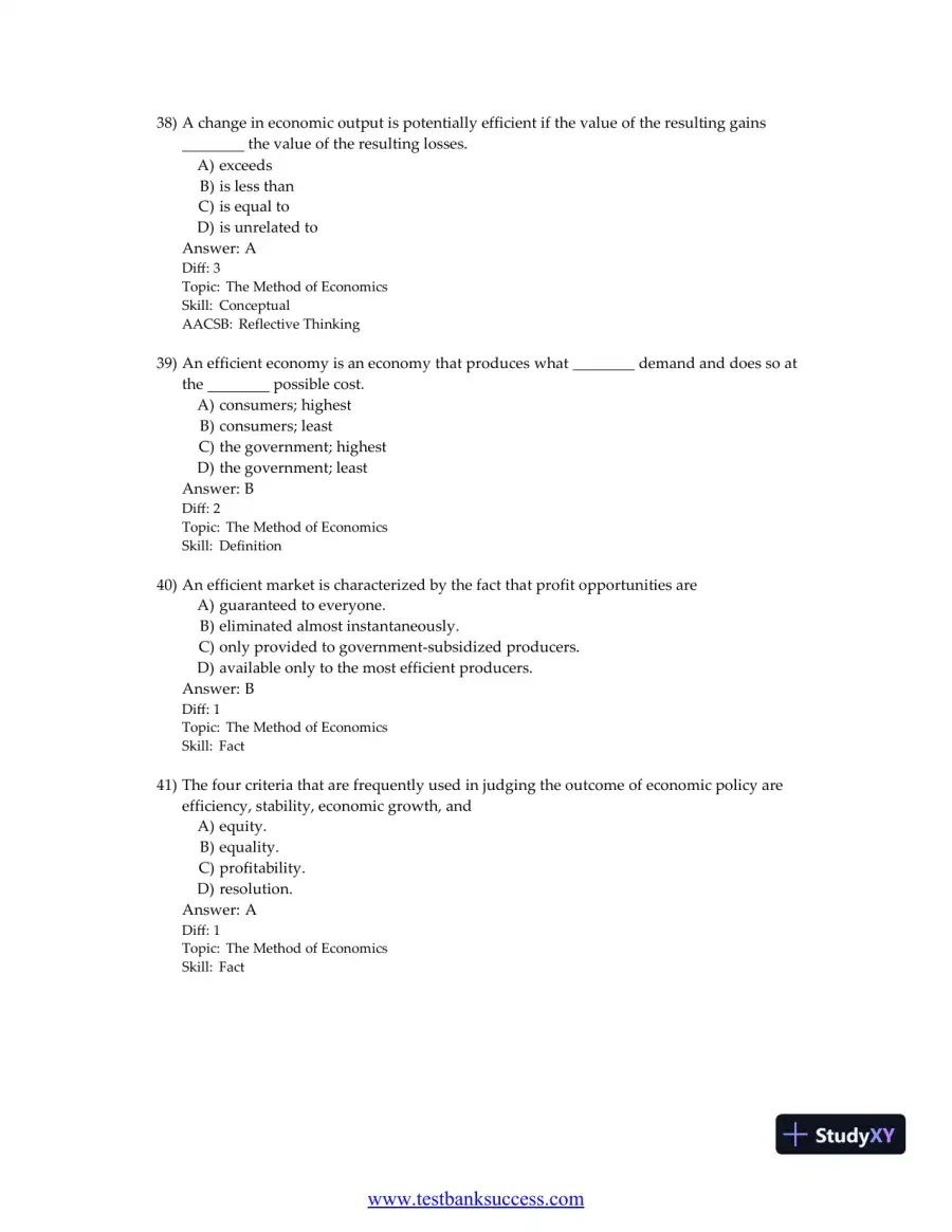 Principles of Economics, 9th Edition Test Bank, page 21