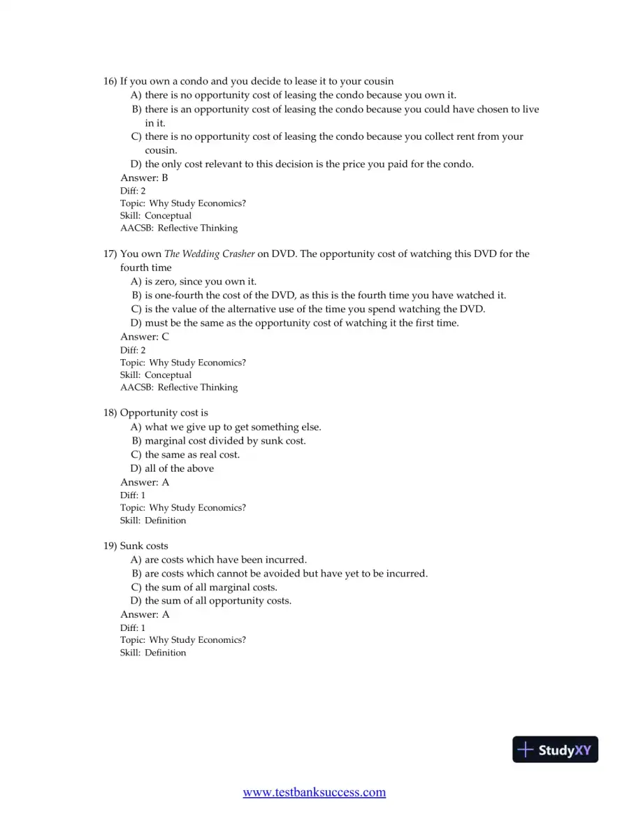 Principles of Economics, 9th Edition Test Bank, page 6
