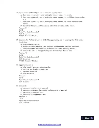 Principles of Economics, 9th Edition Test Bank - Page 6 preview image