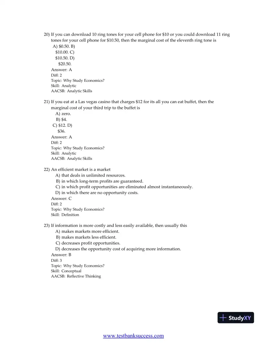 Principles of Economics, 9th Edition Test Bank, page 7