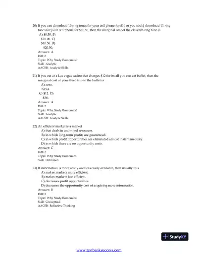 Principles of Economics, 9th Edition Test Bank - Page 7 preview image