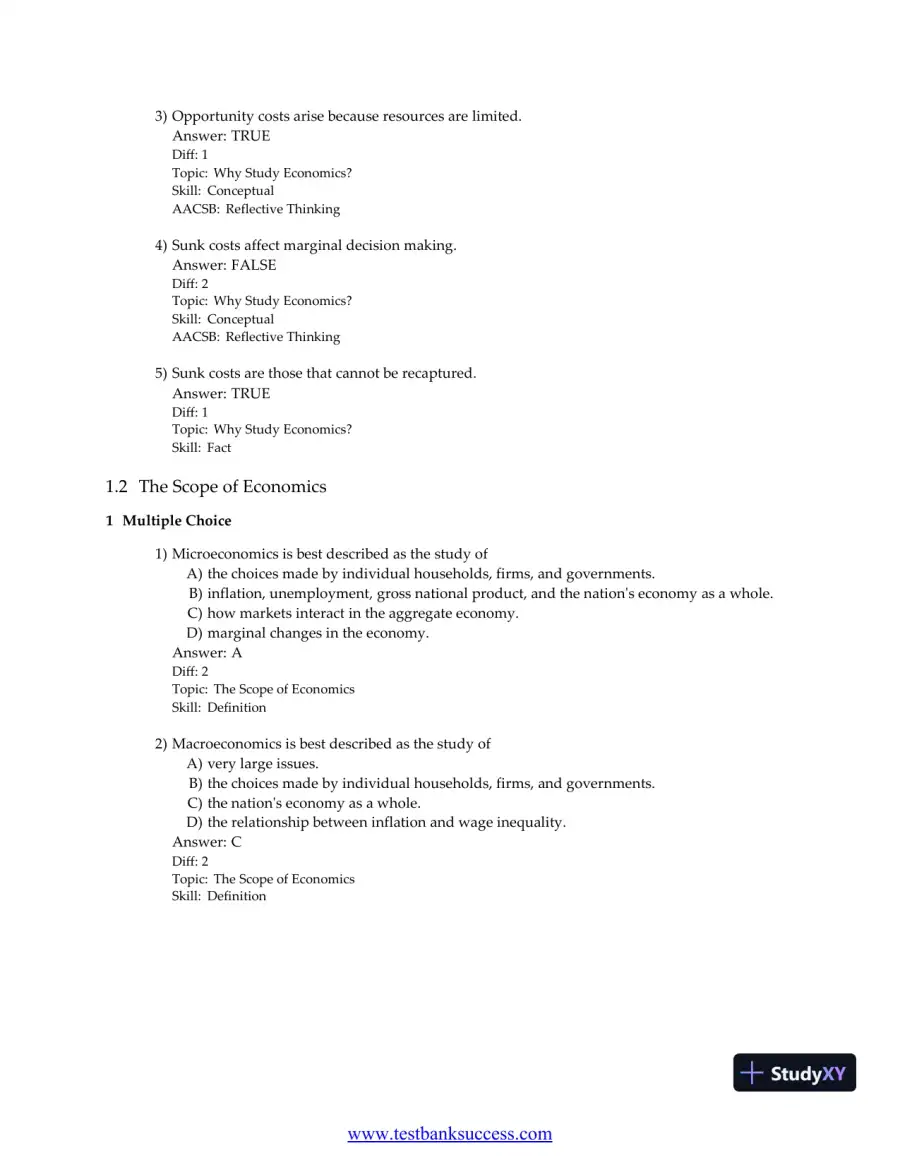 Principles of Economics, 9th Edition Test Bank, page 9