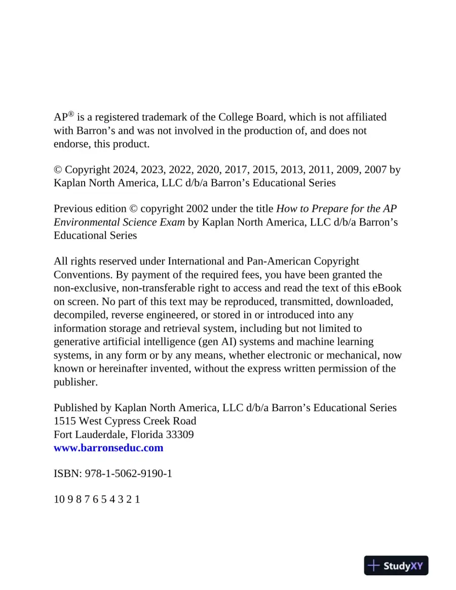 AP Environmental Science Premium, 2025: Prep Book with 5 Practice Tests + Comprehensive Review (2025), page 6