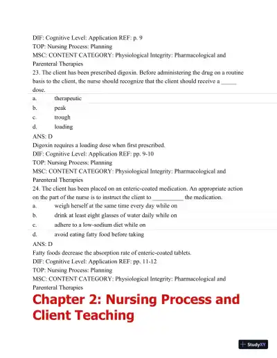 Pharmacology: A Patient-Centered Nursing Process Approach, (Kee, Pharmacology) 8th Edition Test Bank - Page 12 preview image