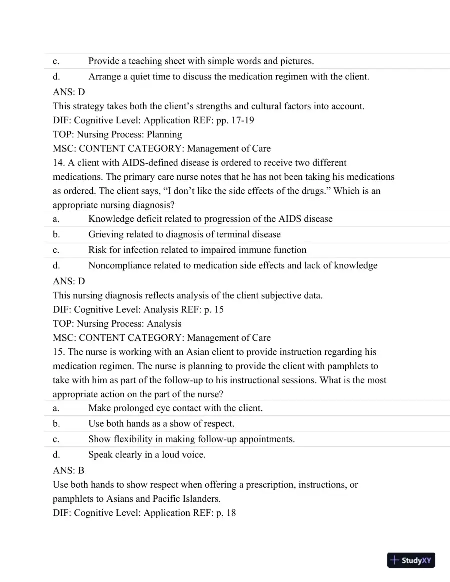 Pharmacology: A Patient-Centered Nursing Process Approach, (Kee, Pharmacology) 8th Edition Test Bank, page 18